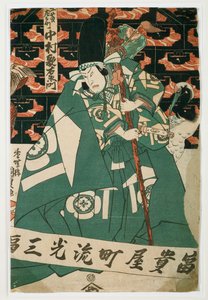 Der Schauspieler Nakamura Utaemon in einer Szene eines Kabuki-Stücks von Utagawa (1786-1865) Kunisada