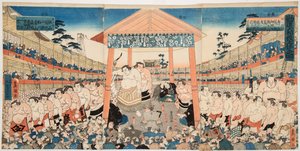 Kanjin Ozumo (Prozession der Sumo-Ringer für einen Benefizkampf)