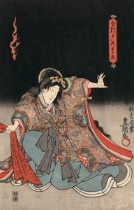 Ukiyo-e Druck eines Schauspielers in einer Frauenrolle von Kunisada
