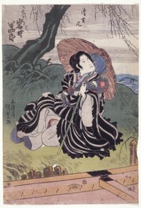 Iwai Hanshirō in der Rolle der Nonne Seigen