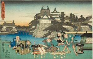 Akt 3 (Sandanme), aus der Serie "Die Rache der treuen Vasallen (Chushingura)" von Utagawa Hiroshige