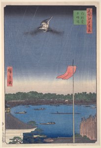 Azuma-Brücke bei Komagata, aus der Serie Einhundert berühmte Ansichten von Edo