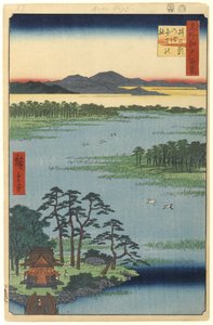 Benten-Schrein, Inokashira-Teich, Nr. 87 aus Einhundert berühmte Ansichten von Edo, 1856