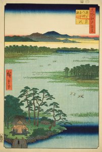 Benten-Schrein und Inokashira-Teich, aus der Serie "Hundert berühmte Ansichten von Edo"