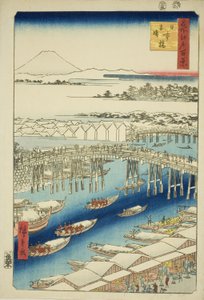 Klares Wetter nach Schnee an der Nihon-Brücke, aus der Serie "Hundert berühmte Ansichten von Edo"