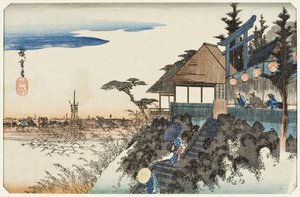 Östlicher Hang am Kanda Myōjin-Schrein von Utagawa Hiroshige