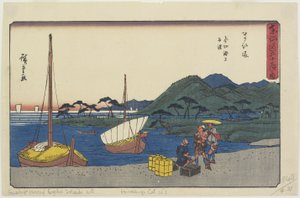 Fährhafen am Imagiri-Strand, Maisaka, 1841-1842