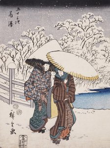Fujisawa aus der Serie 53 Stationen des Tokaido, 1852