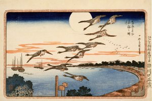Vollmond in Takanawa, aus Berühmte Orte in der östlichen Hauptstadt von Edo, ca. 1832