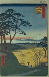 Großvaters Teestube in Meguro Einhundert berühmte Ansichten von Edo von Utagawa Hiroshige