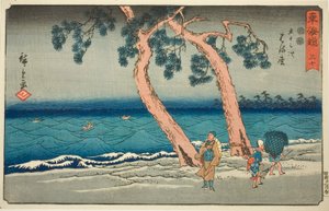 Hamamatsu—Nr. 30, aus der Serie "Dreiundfünfzig Stationen des Tokaido (Tokaido gojusan tsugi)," auch bekannt als Reisho Tokaido