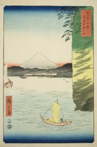 Honmoku in der Provinz Musashi, aus der Serie "Sechsunddreißig Ansichten des Berges Fuji"