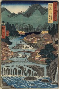 Heiße Quellen in Shuzenji, Provinz Izu, August 1853