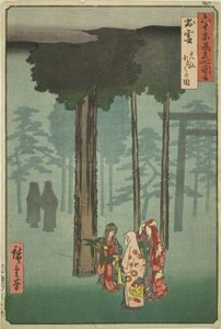 Provinz Izumo: Hotohoto-Festival am Izumo-Schrein, aus der Serie "Berühmte Orte in den sechzig Provinzen" von Utagawa Hiroshige