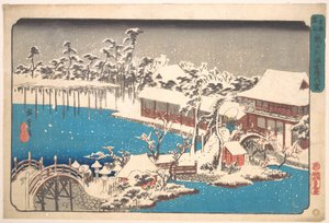 Kameido Tenmangu Keidai no Yuki von Utagawa Hiroshige