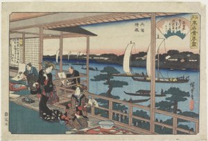 Kawachiya in Yanagibashi in Ryo_goku, ca. 1835-1842