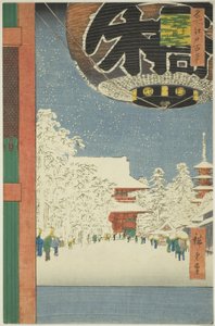 Kinryuzan-Tempel in Asakusa, aus der Serie "Hundert berühmte Ansichten von Edo" von Utagawa Hiroshige