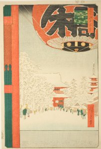 Kinryuzan-Tempel in Asakusa (Asakusa Kinryuzan), aus der Serie "Hundert berühmte Ansichten von Edo (Meisho Edo hyakkei)"