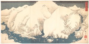 Kisō-Berge im Schnee von Utagawa Hiroshige