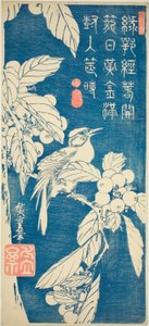Loquat und Vogel von Utagawa Hiroshige