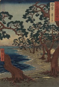 Maiko-Strand in der Provinz Harima, Dezember 1854