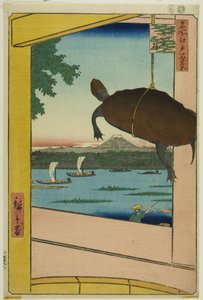 Mannen-Brücke, Fukagawa, aus der Serie "Hundert berühmte Ansichten von Edo"