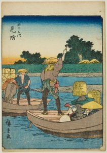 Mitsuke, aus der Serie "Dreiundfünfzig Stationen des Tokaido" von Utagawa Hiroshige