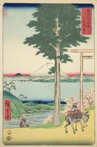 Berg Kano in der Provinz Kazusa (Kazusa Rokusozan), aus der Serie "Sechsunddreißig Ansichten des Berges Fuji (Fuji sanjurokkei)" von Utagawa Hiroshige
