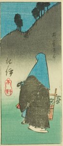 Berg Koya in der Provinz Kii (Kii, Koya), Abschnitt von Blatt Nr. 16 aus der Serie "Ausschnitte der Provinzen (Kunizukushi harimaze zue)"