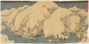 Berg und Fluss am Kiso-Pass, August 1857