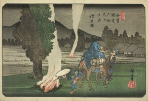 Nr. 19: Karuizawa, aus der Serie "Neunundsechzig Stationen des Kisokaido (Kisokaido rokujukyu tsugi no uchi)"