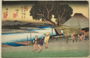 Nr. 24: Shionata, aus der Serie "Neunundsechzig Stationen des Kisokaido (Kisokaido rokujukyu tsugi no uchi)"