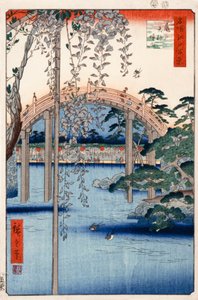 Nr. 57, Gelände des Kameido Tenjin Schreins (aus Einhundert berühmte Ansichten von Edo) von Utagawa Hiroshige