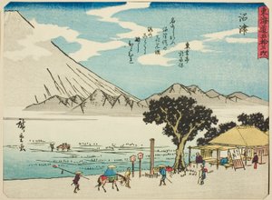 Numazu, aus der Serie "Dreiundfünfzig Stationen des Tokaido (Tokaido gojusan tsugi)", auch bekannt als der Tokaido mit Gedicht (Kyoka iri Tokaido) von Utagawa Hiroshige