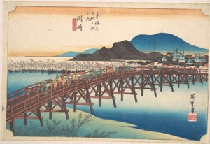 Okazaki, Tenshin no Hashi von Utagawa Hiroshige