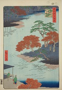 Bezirk des Akiba-Schreins, Ukeji, Nr. 91 aus der Serie "Hundert berühmte Ansichten von Edo"