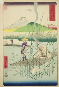 Sagami-Fluss, aus der Serie "Sechsunddreißig Ansichten des Berges Fuji"