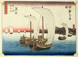 Segelboote bei Arai, aus der Serie 
