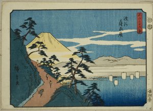 Satta-Gipfel in der Provinz Suruga (Suruga Satta mine), aus der Serie "Sechsunddreißig Ansichten des Berges Fuji (Fuji sanjurokkei)"