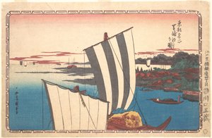 Muschelsammeln in Shibaura von Utagawa Hiroshige