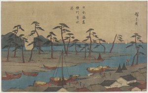 Shimizu Hafen in der Provinz Suruga, ca. 1840-1843