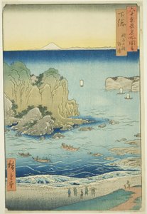Provinz Shimosa: Choshi-Strand an der Außenbucht, aus der Serie "Berühmte Orte in den Sechzig Provinzen"