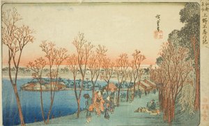 Shinobazu-Teich in Ueno, aus der Serie "Berühmte Orte in Edo"