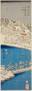 Shinobazu-Teich in Ueno (Ueno Shinobazu no ike), aus der Serie "Berühmte Orte in Edo (Edo meisho)"