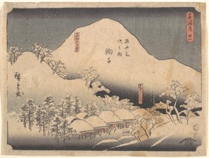 Verschneite Landschaft von Utagawa Hiroshige