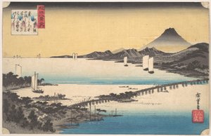 Sonnenuntergang bei Seta von Utagawa Hiroshige