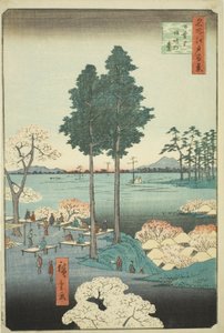 Suwa-Klippe in Nippori, aus der Serie "Hundert berühmte Ansichten von Edo"