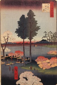 Suwa Bluff in Nippori, Einhundert berühmte Ansichten von Edo, 1856-1858