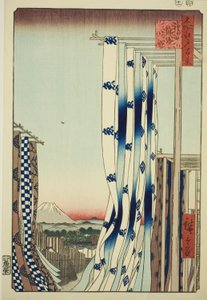 Das Färberviertel in Kanda, aus der Serie "Hundert berühmte Ansichten von Edo"