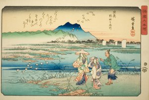 Der Noda-Juwelenfluss in der Provinz Mutsu, aus der Serie "Sechs Juwelenflüsse in verschiedenen Provinzen"